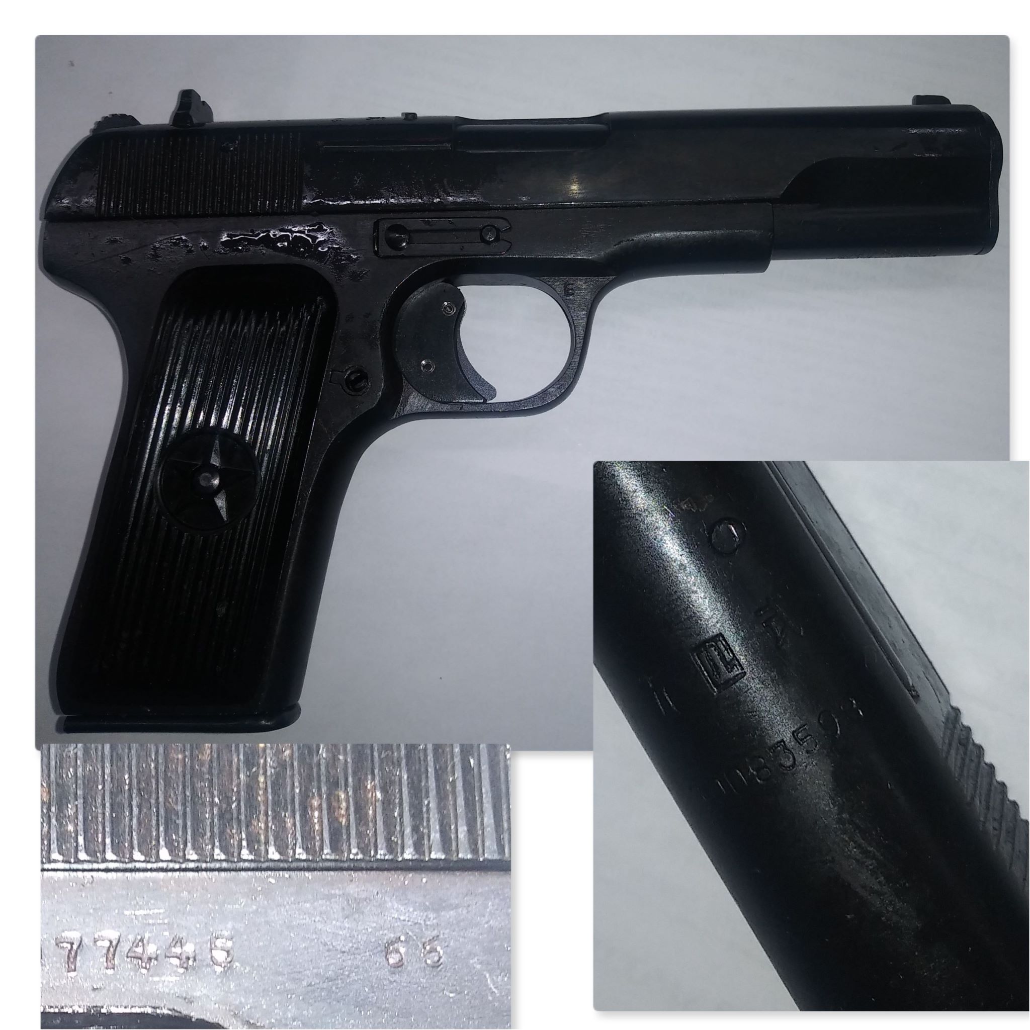 Chinese Military Type 54 Tokarev Pistol 7.62X25 Factory 66